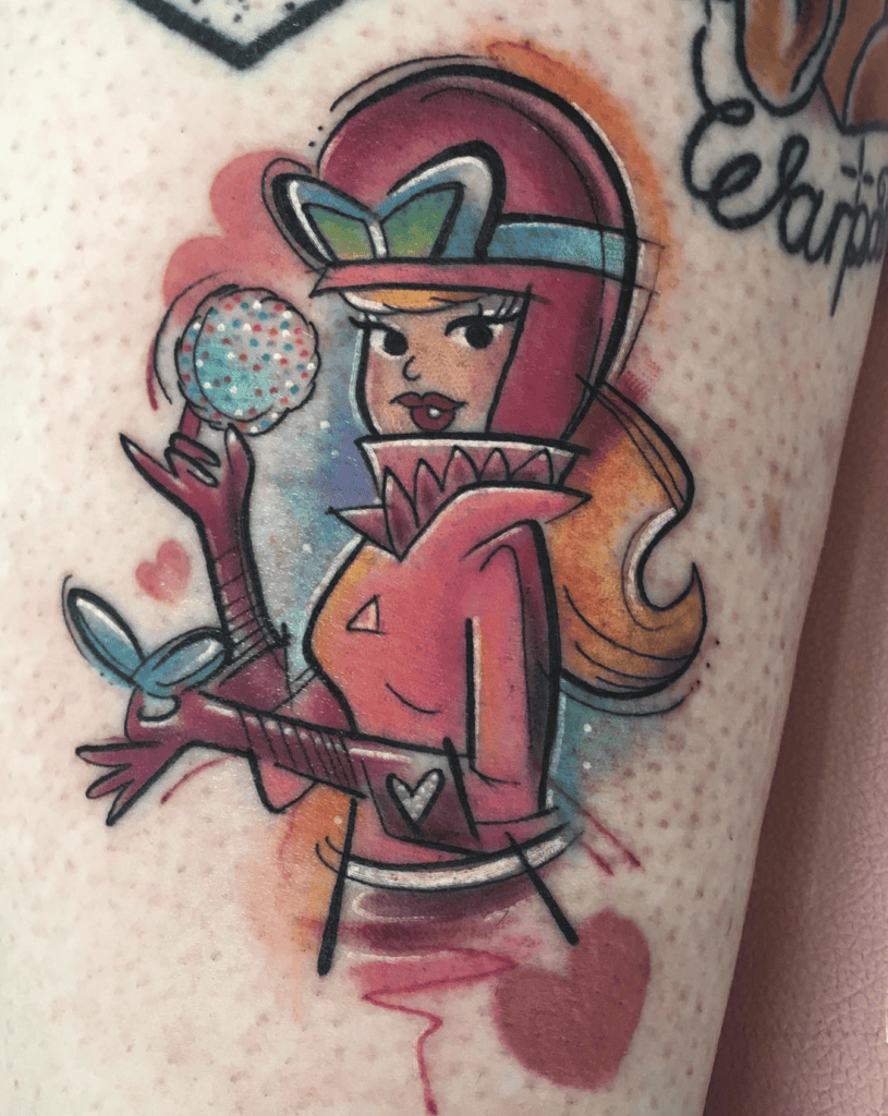 Wacky Races Penelope Cartoon Tattoo