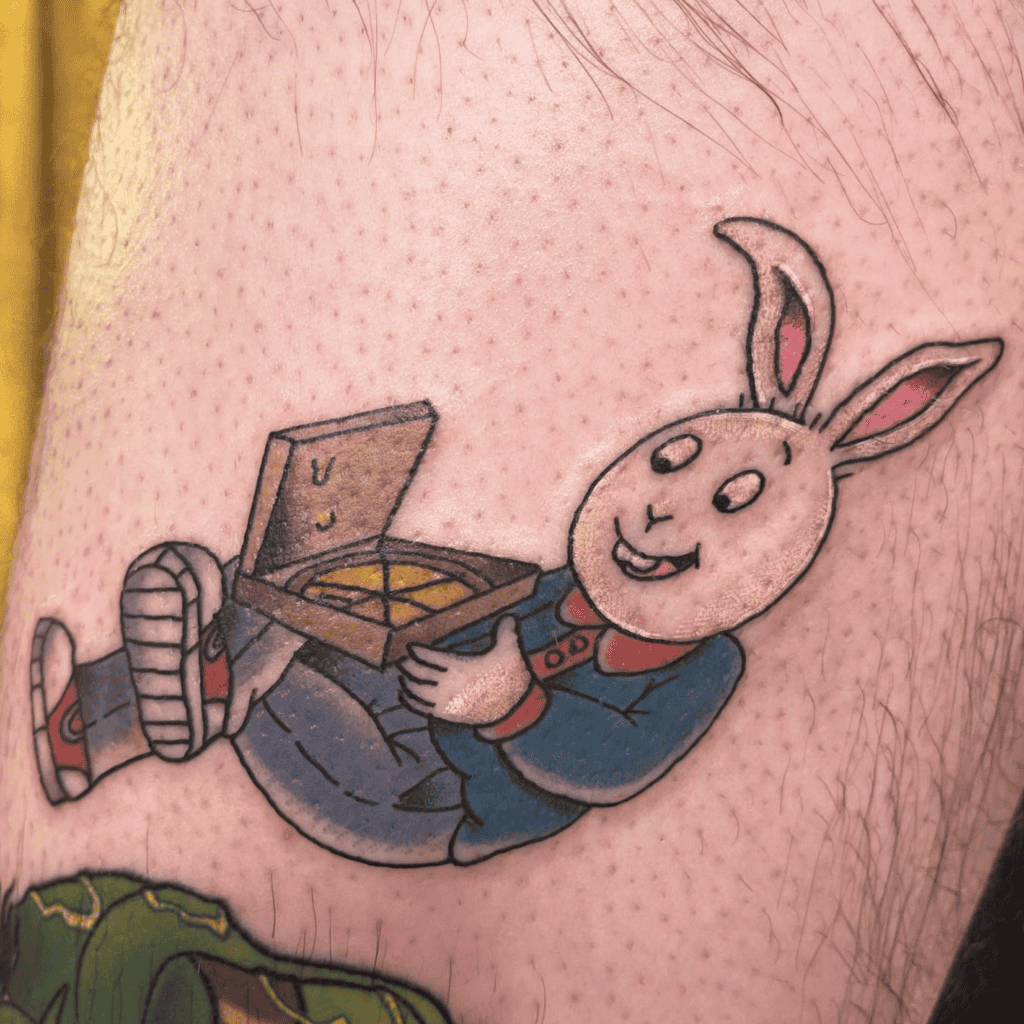 Arthur Rabbit Cartoon Tattoo