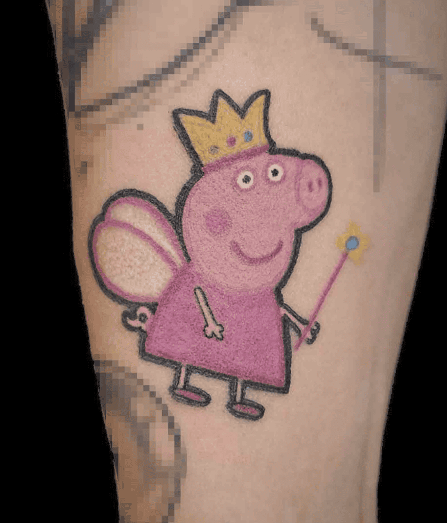 Peppa Pig Cartoon Tattoo