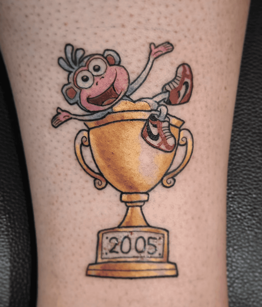 Dora the Explorer Bubbles Cartoon Tattoo