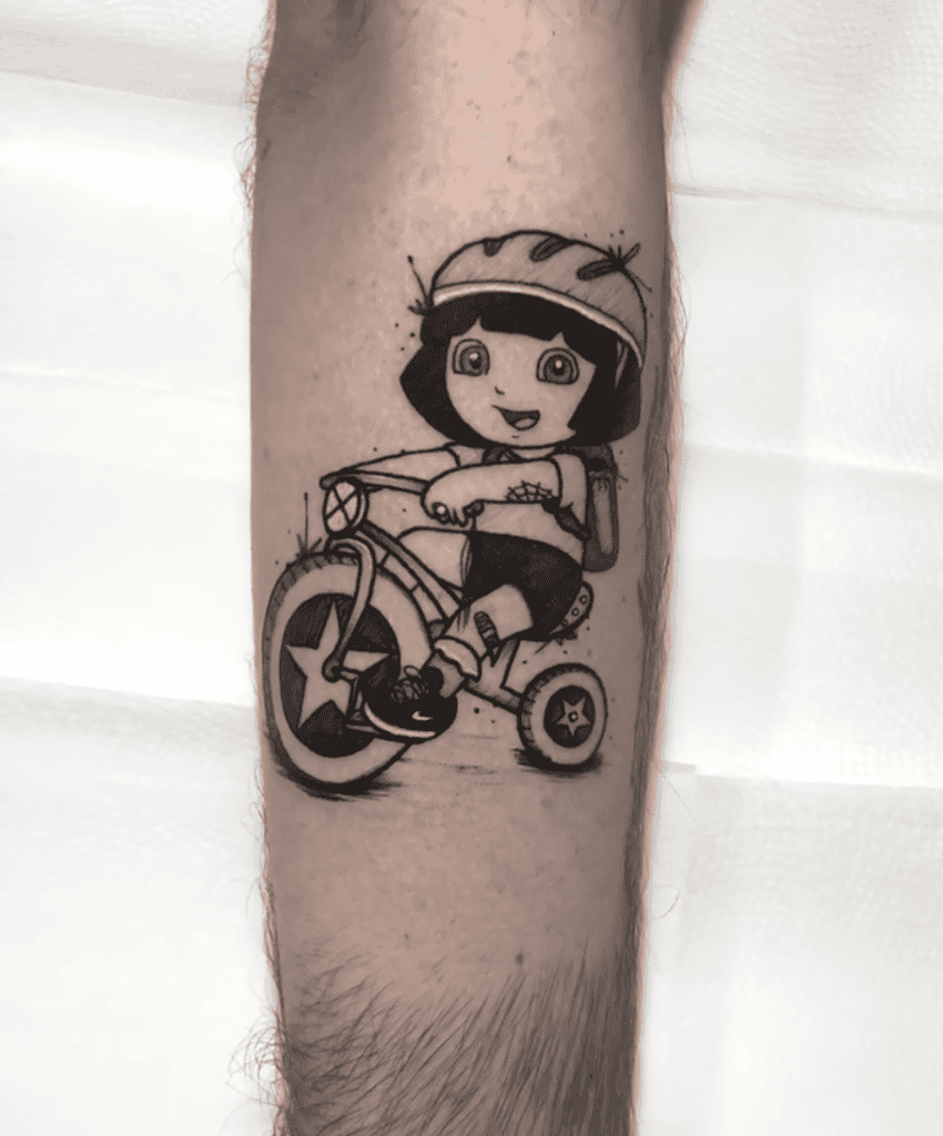 Dora the Explorer Cartoon Tattoo