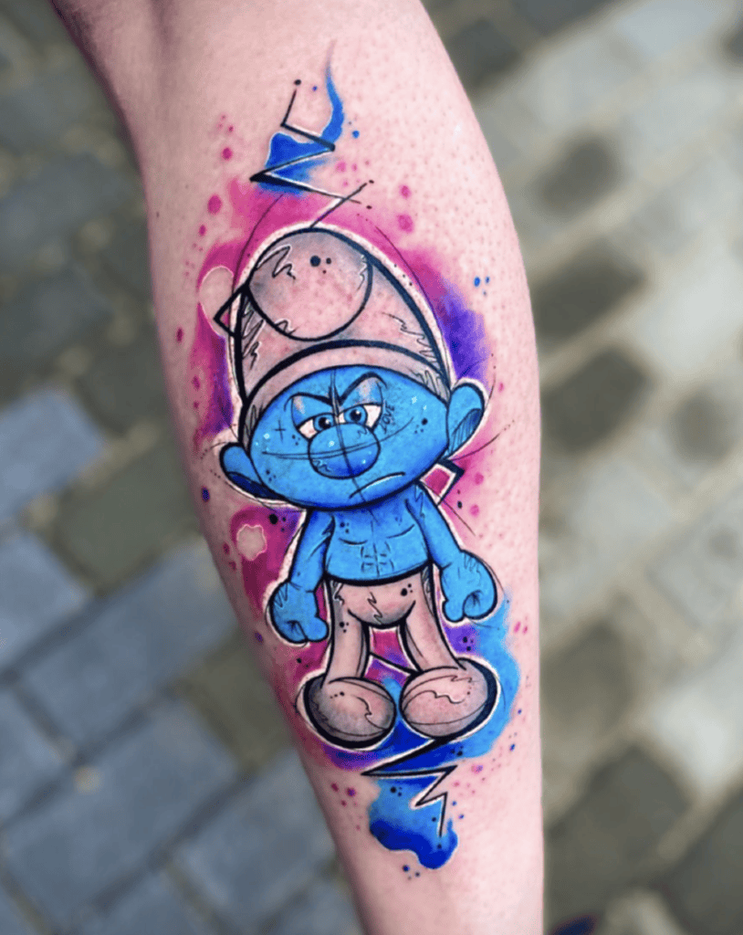 The Smurfs Cartoon Tattoo