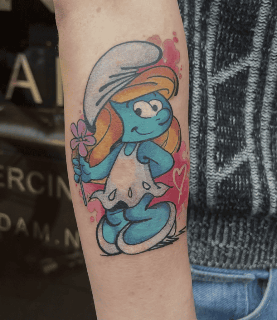 The Smurfs Smurfette Cartoon Tattoo