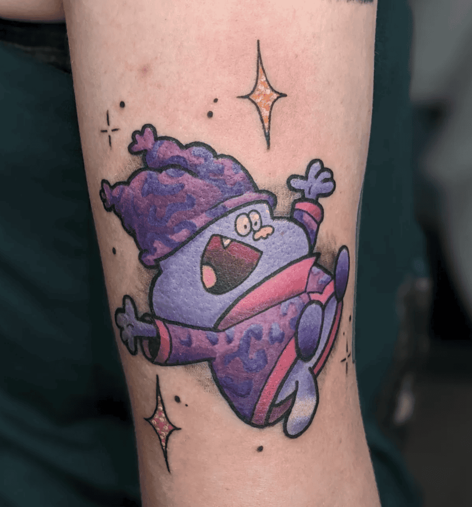 Chowder Happy Cartoon Tattoo
