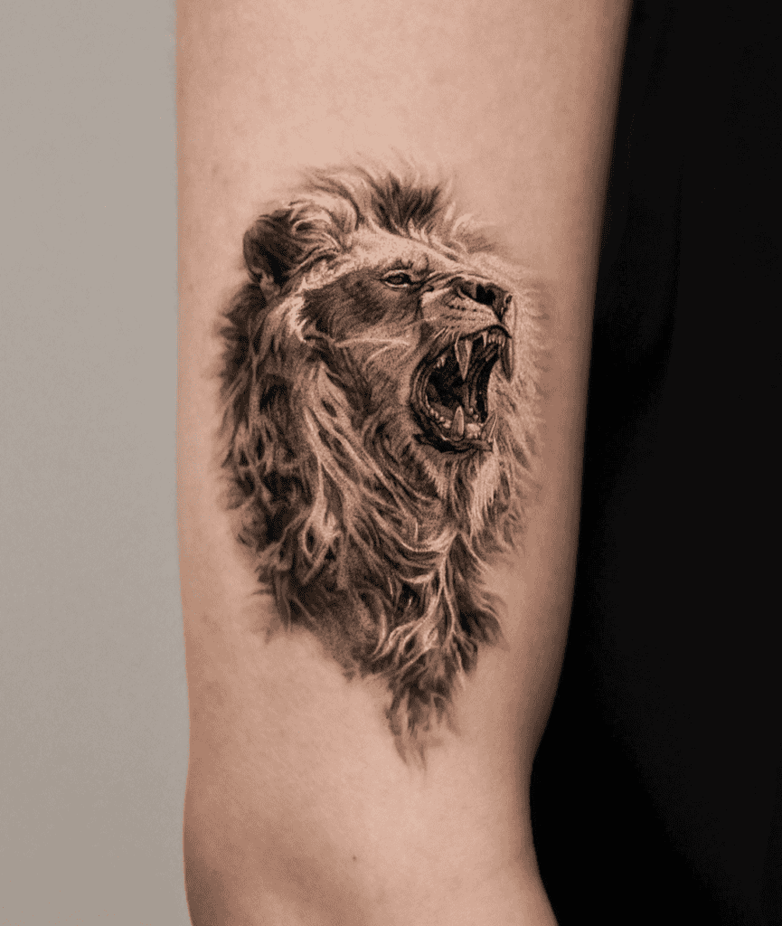 Lion Roar Animal Tattoo