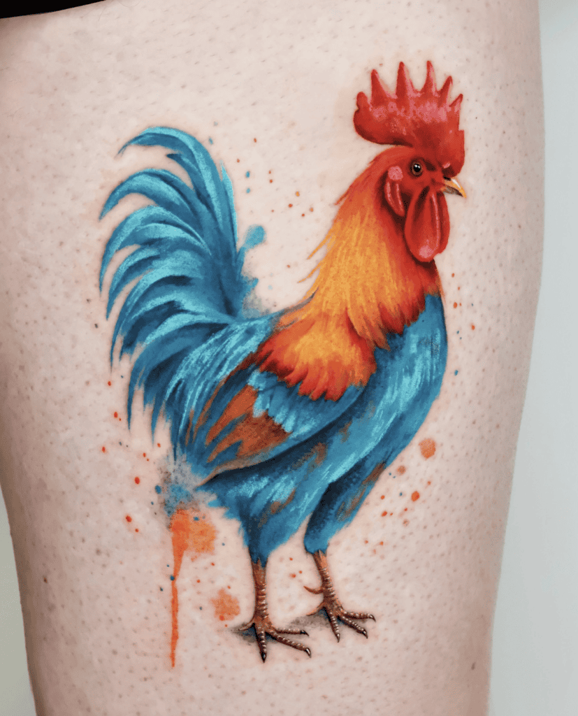 Chicken Blotch Animal Tattoo