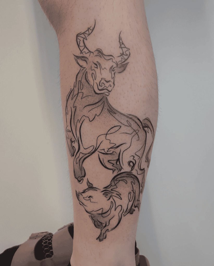 Ox Pig Animal Tattoo