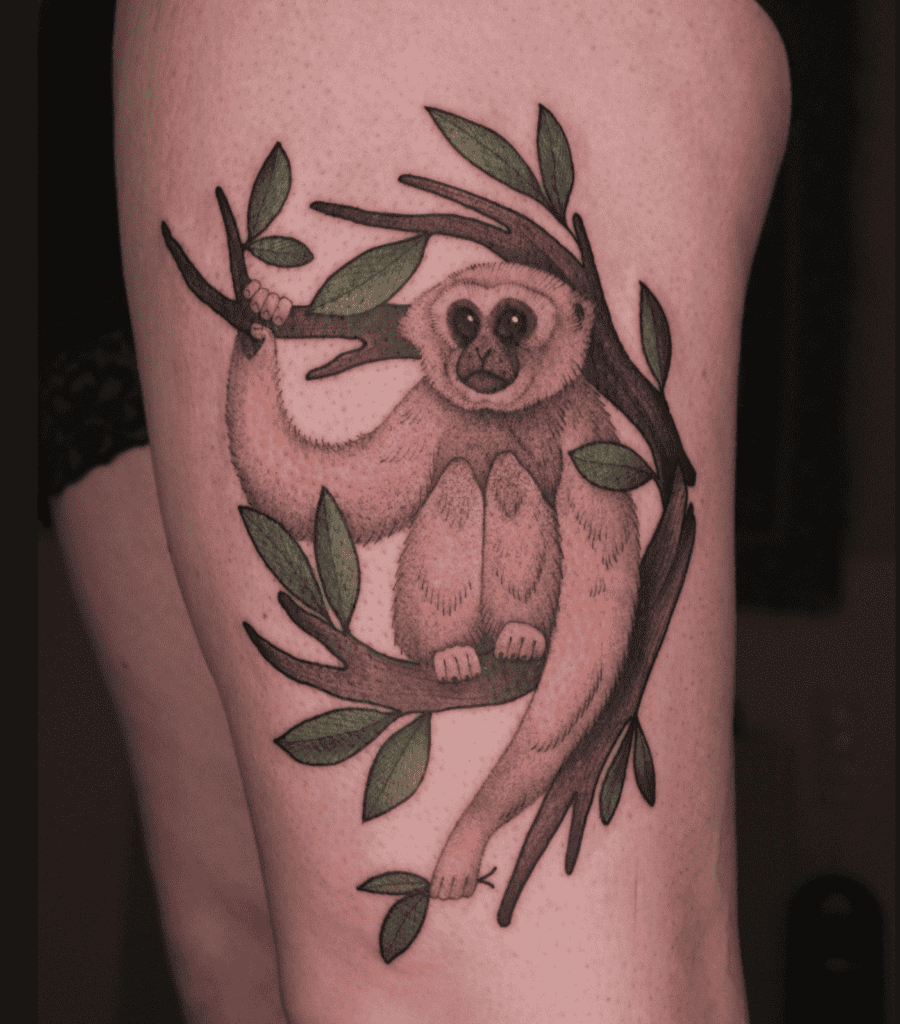 Monkey Gibbon Animal Tattoo
