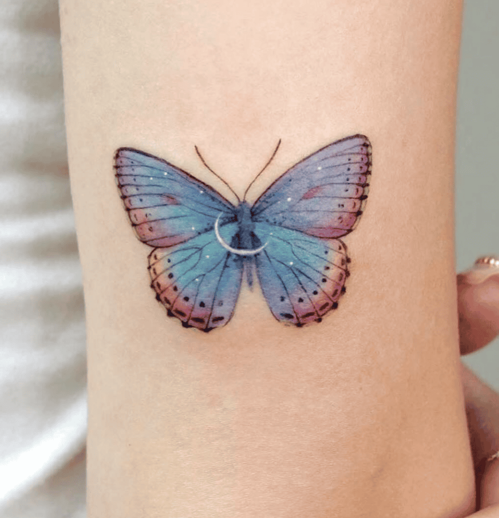 Butterfly Blue Animal Tattoo