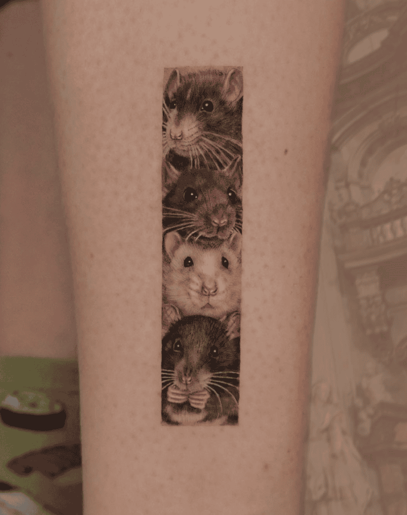 Rat Frame Animal Tattoo