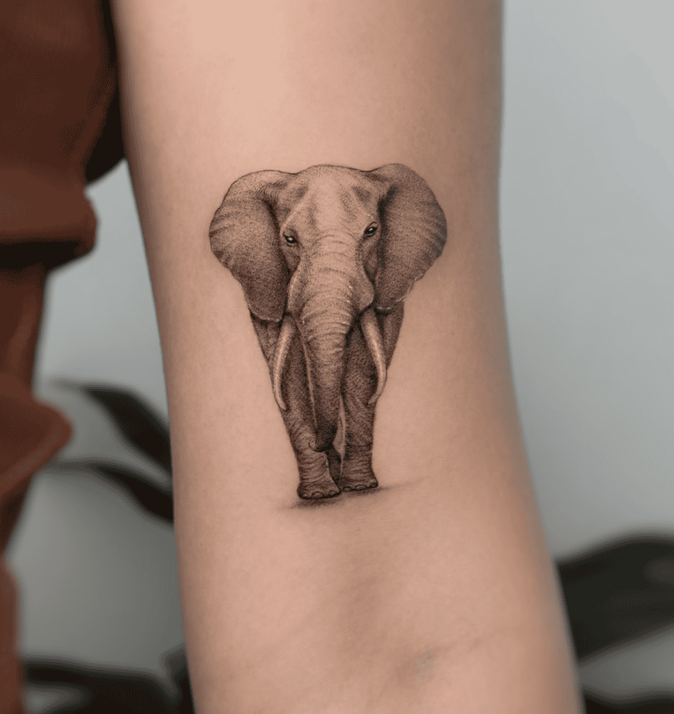 Elephant Walk Animal Tattoo