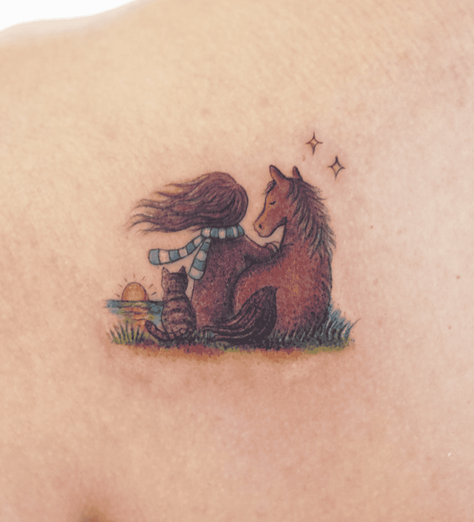 Horse Family Animal Tattoo