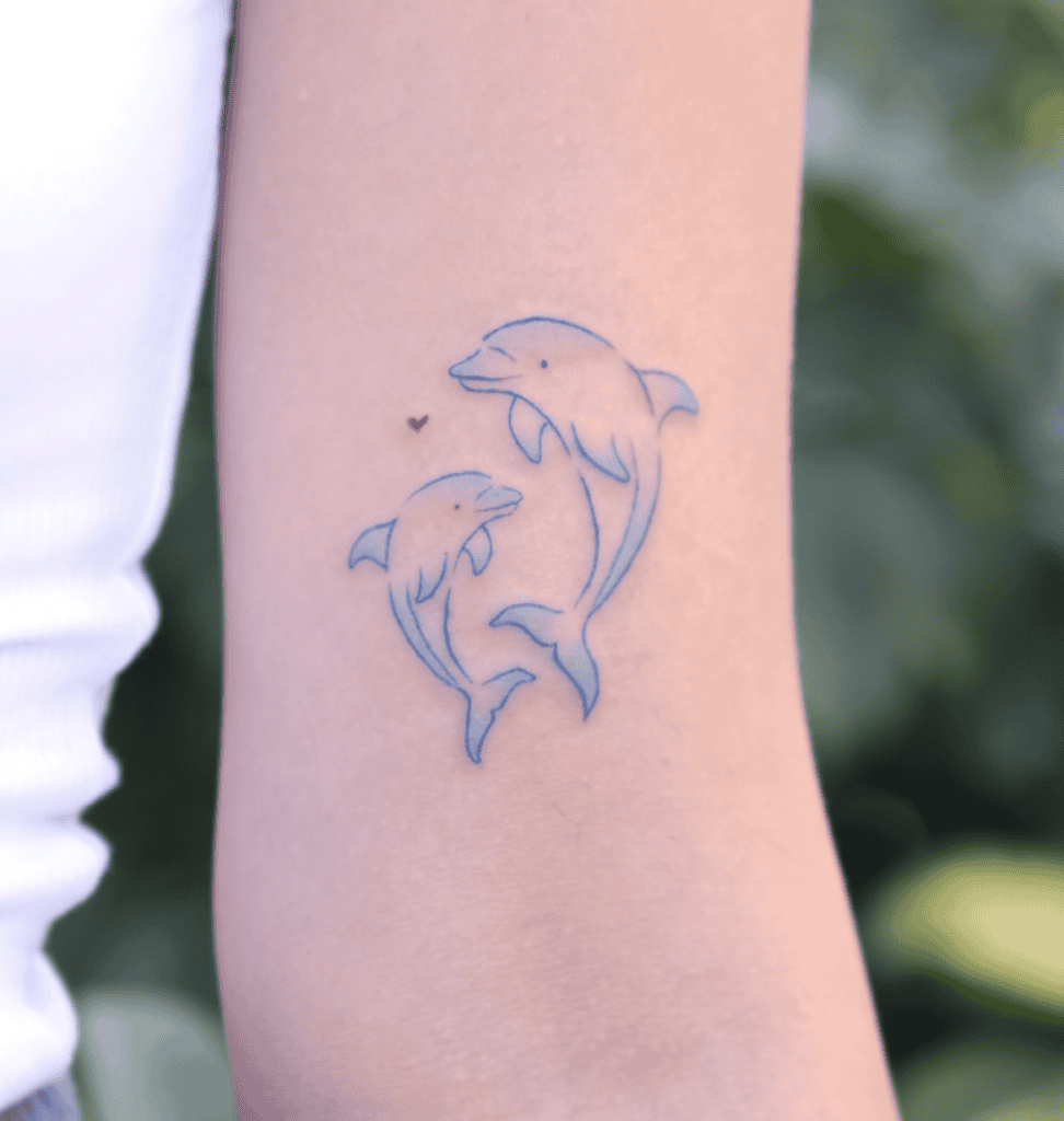 Dolphin Family Animal Tattoo