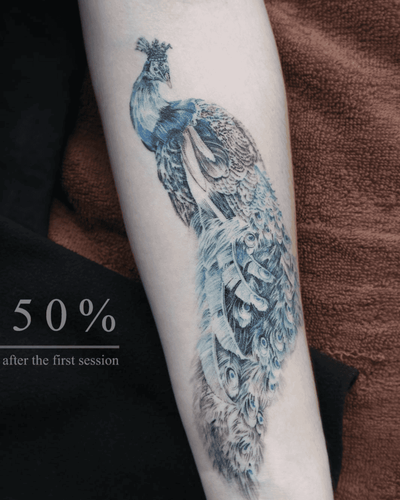 Peacock King Animal Tattoo