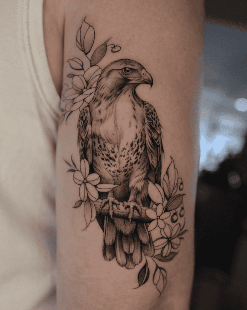 Hawk Perch Animal Tattoo
