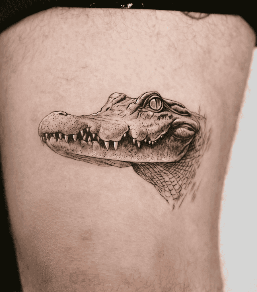 Crocodile Head Animal Tattoo