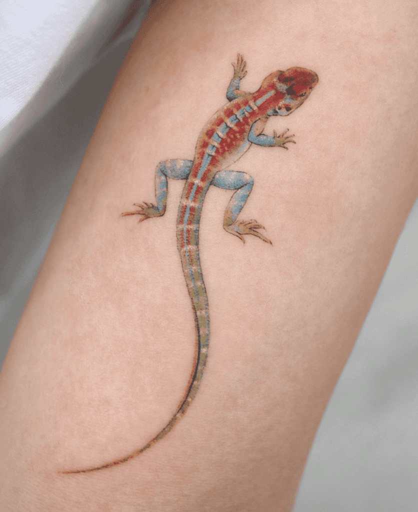 Lizard Colour Animal Tattoo