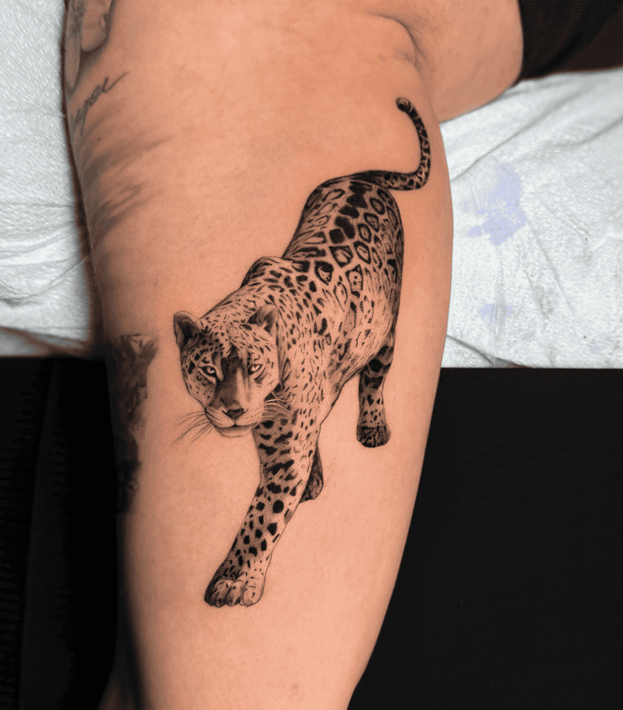 Leopard Prowl Animal Tattoo