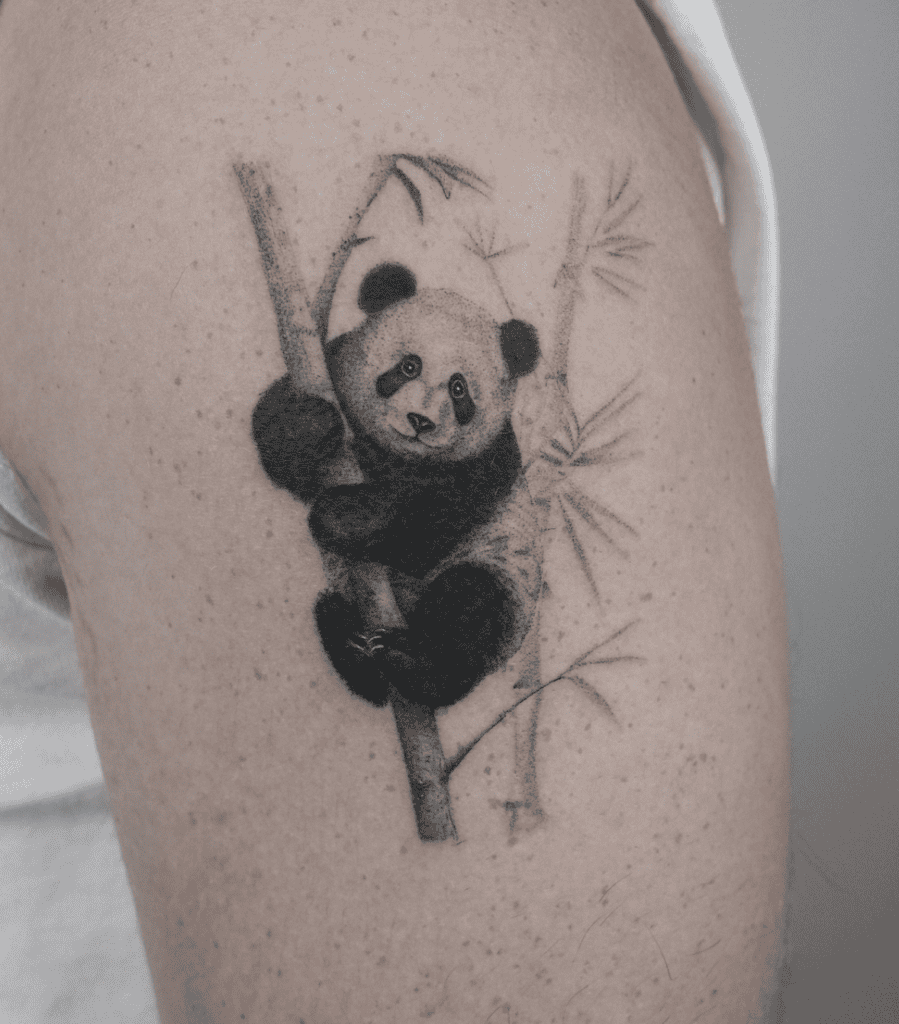 Panda Climb Animal Tattoo