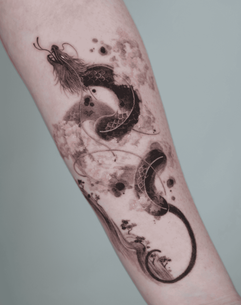 Dragon Cloud Animal Tattoo