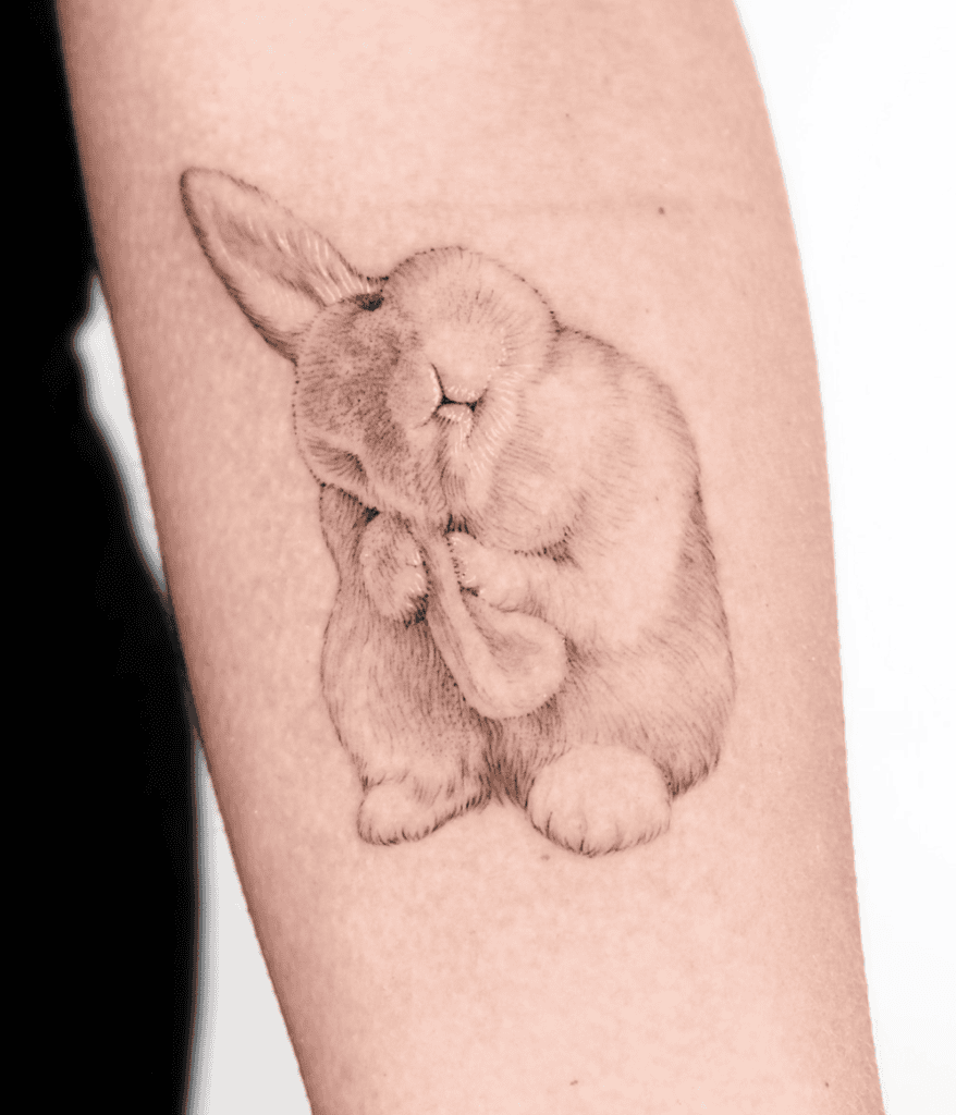 Rabbit Ear Animal Tattoo