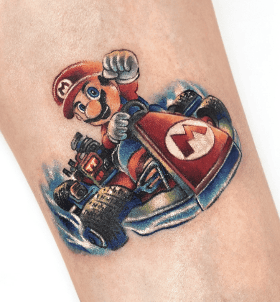 Mario Kart Super Mario Tattoo
