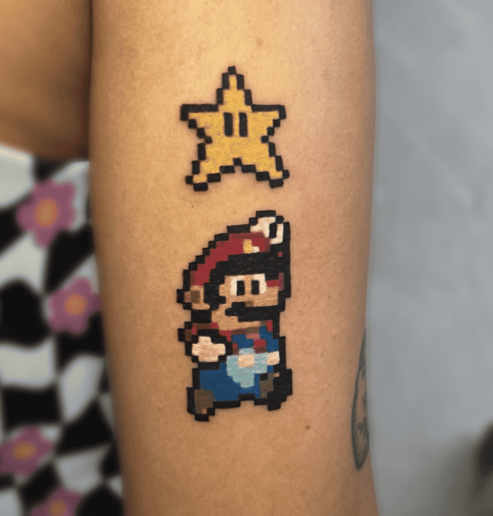 Mario Star Super Mario Tattoo