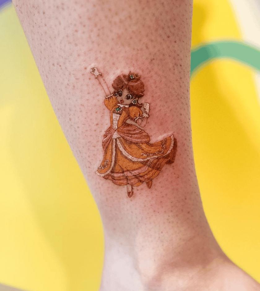 Princess Daisy Super Mario Tattoo