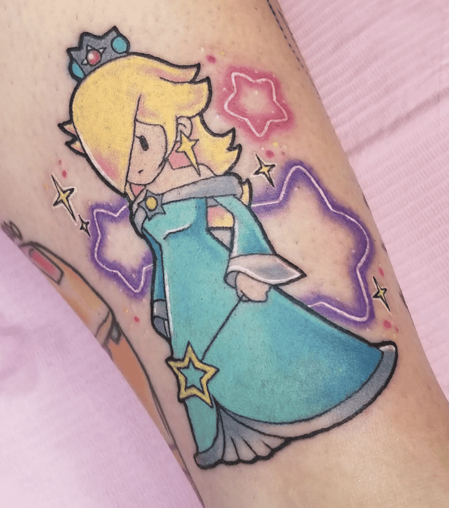 Rosalina Paper Super Mario Tattoo