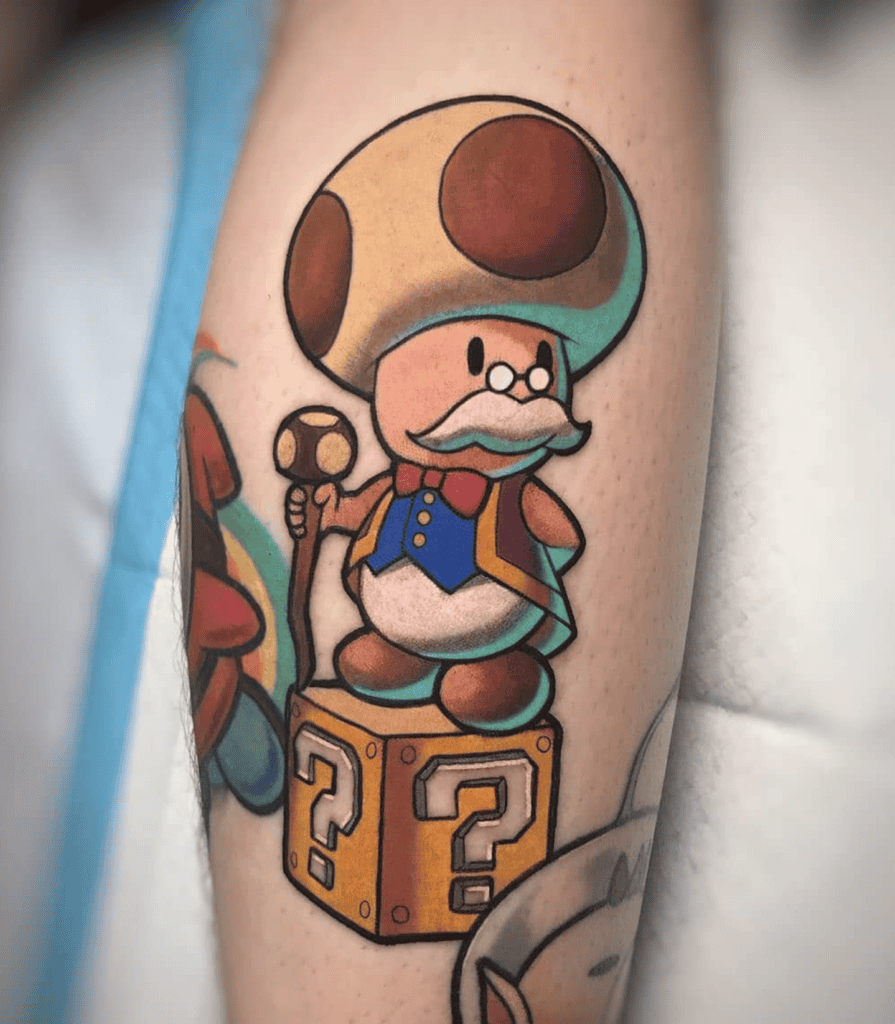 Toadsworth Super Mario Tattoo