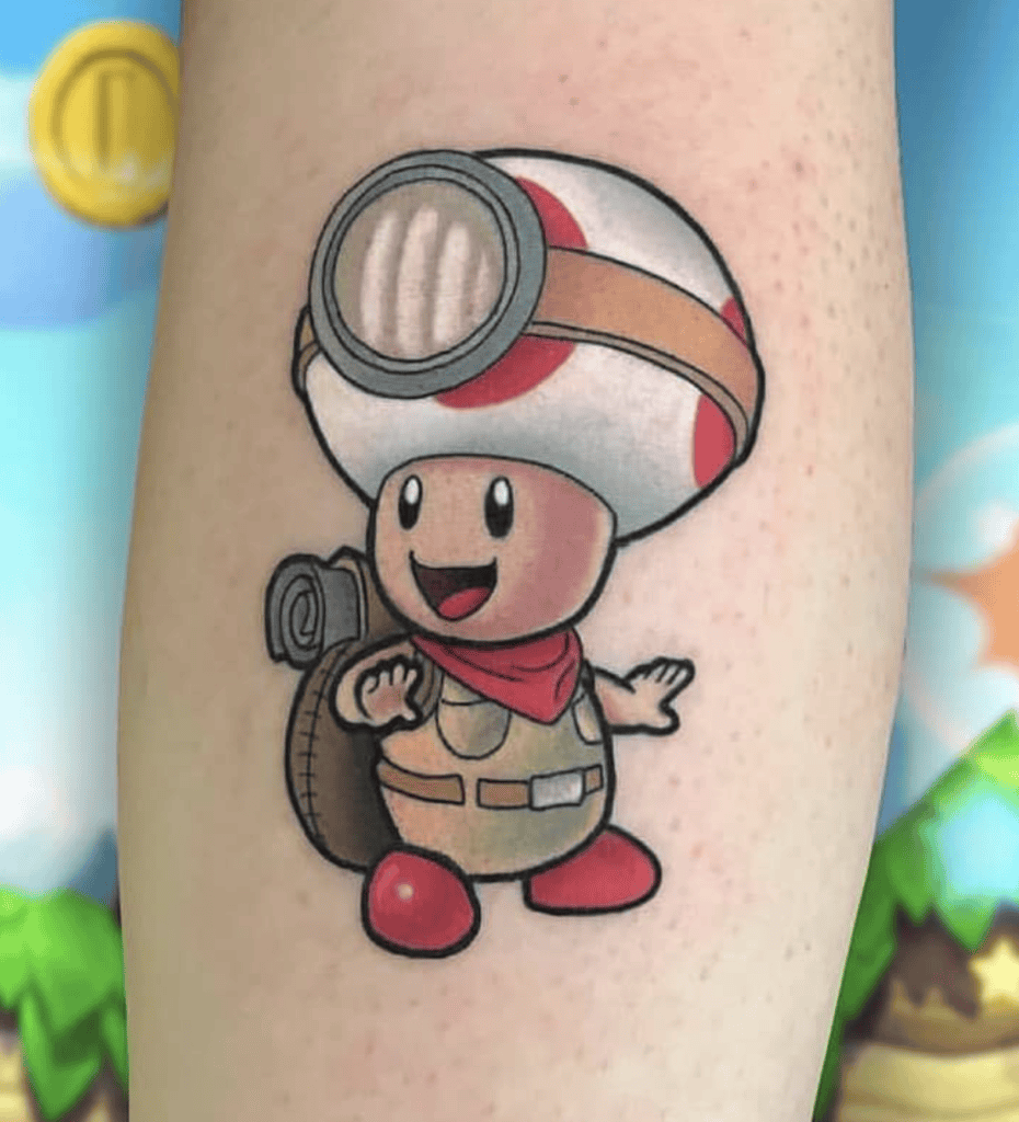 Captain Toad Super Mario Tattoo
