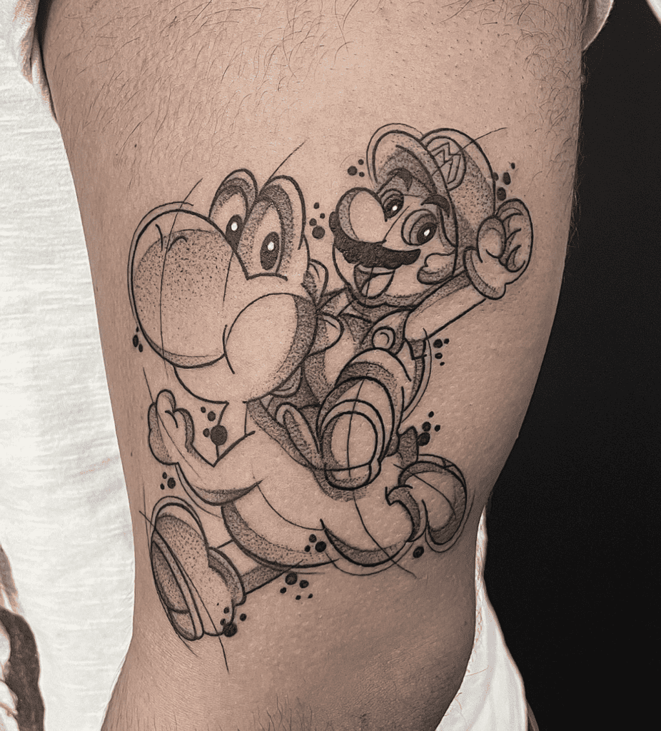 Yoshi Super Mario Tattoo