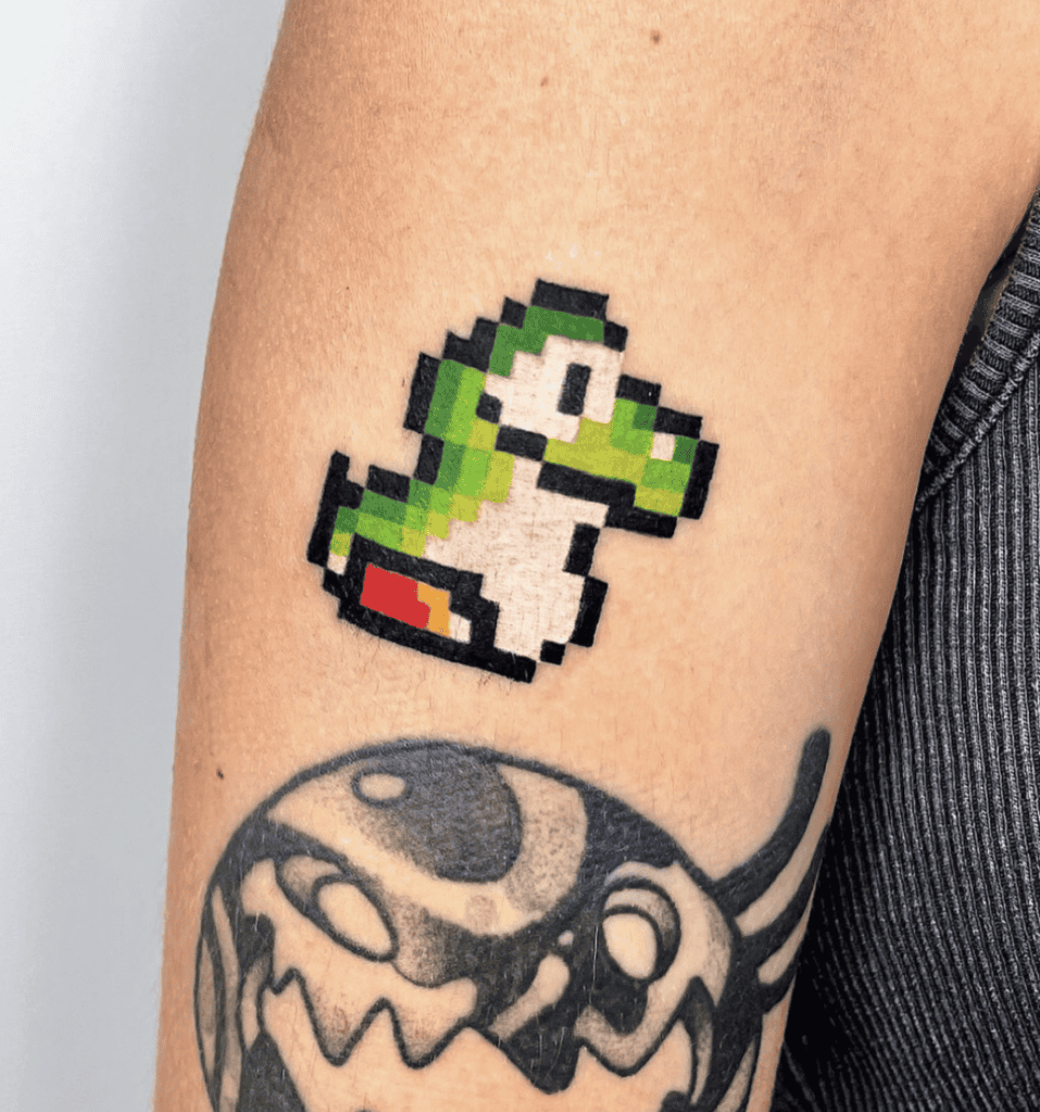 Yoshi Baby Super Mario Tattoo