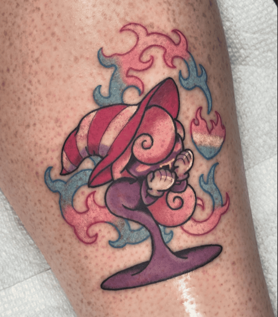 Vivian Pose Super Mario Tattoo