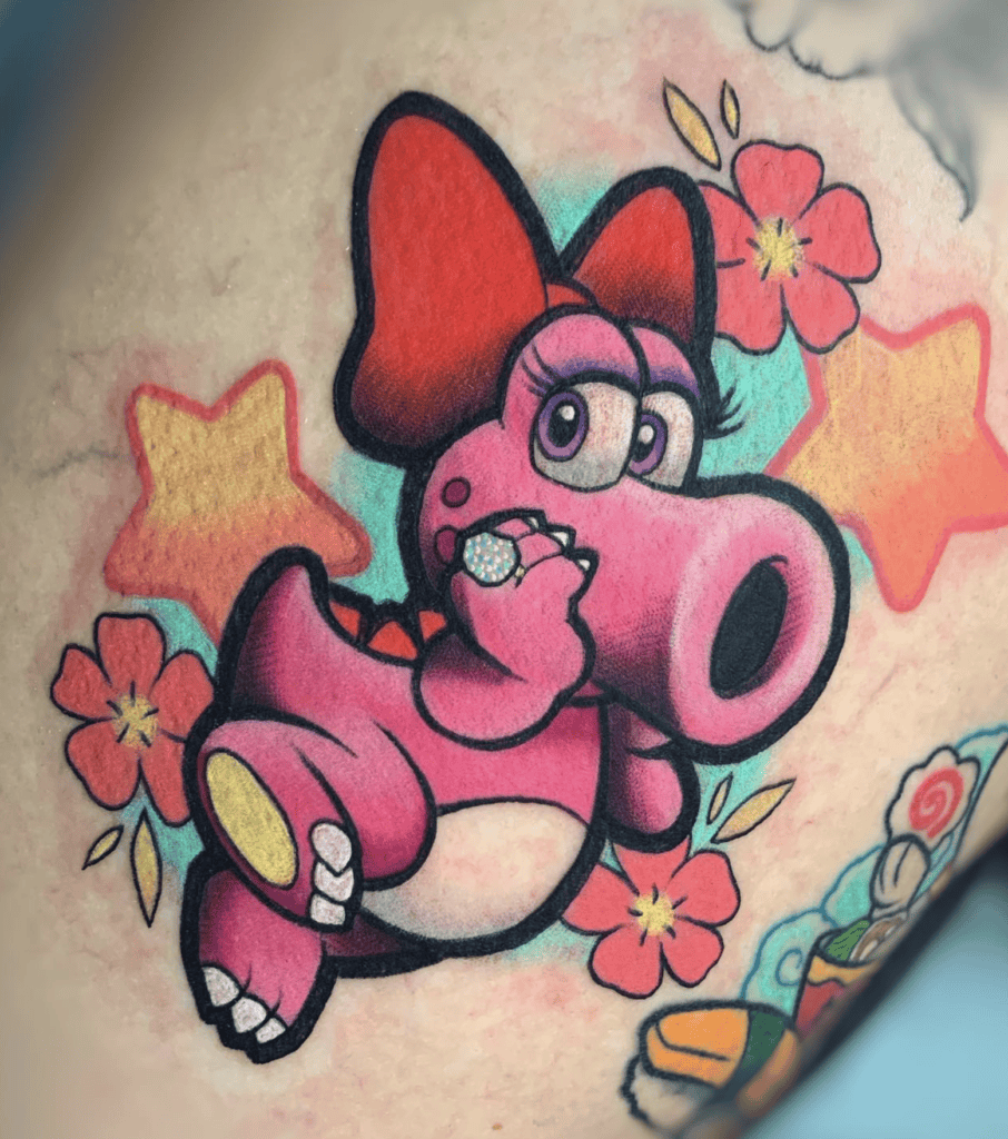 Birdo Bow Super Mario Tattoo