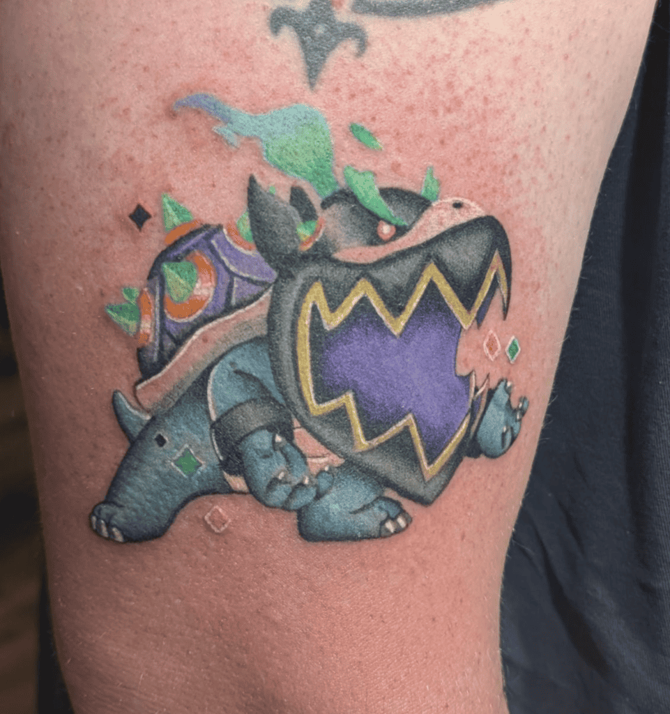 Bowser Jr. Paint Super Mario Tattoo