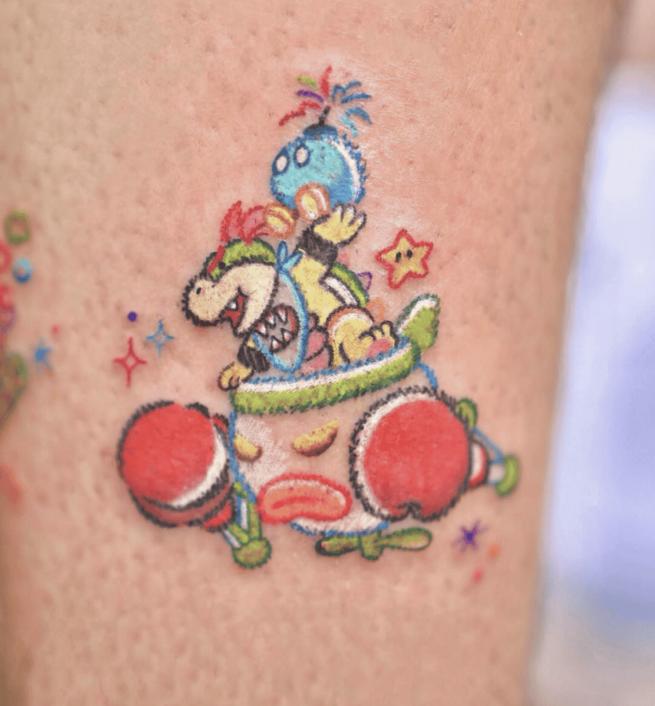 Bowser Jr. Super Mario Tattoo