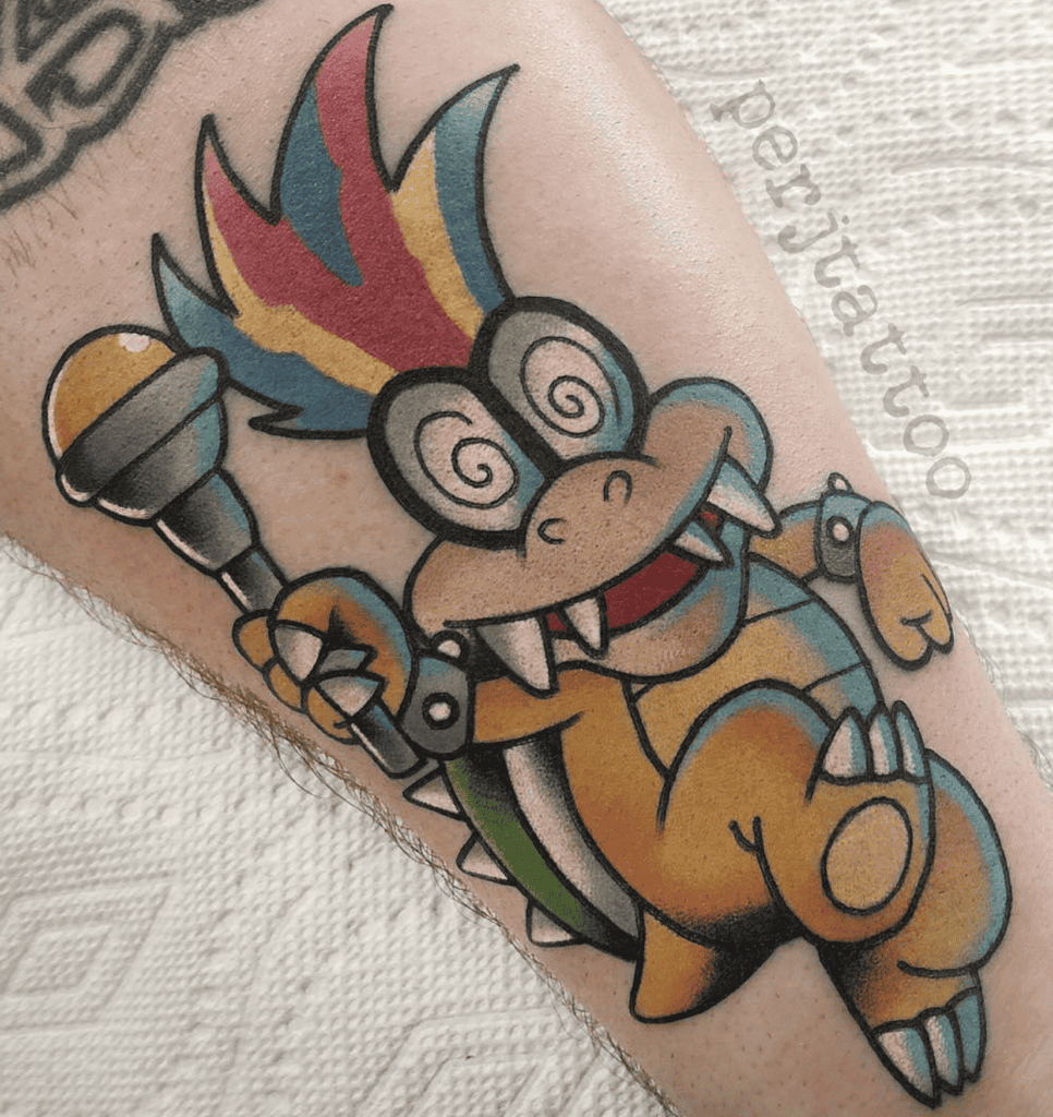 Koopalings Iggy Super Mario Tattoo