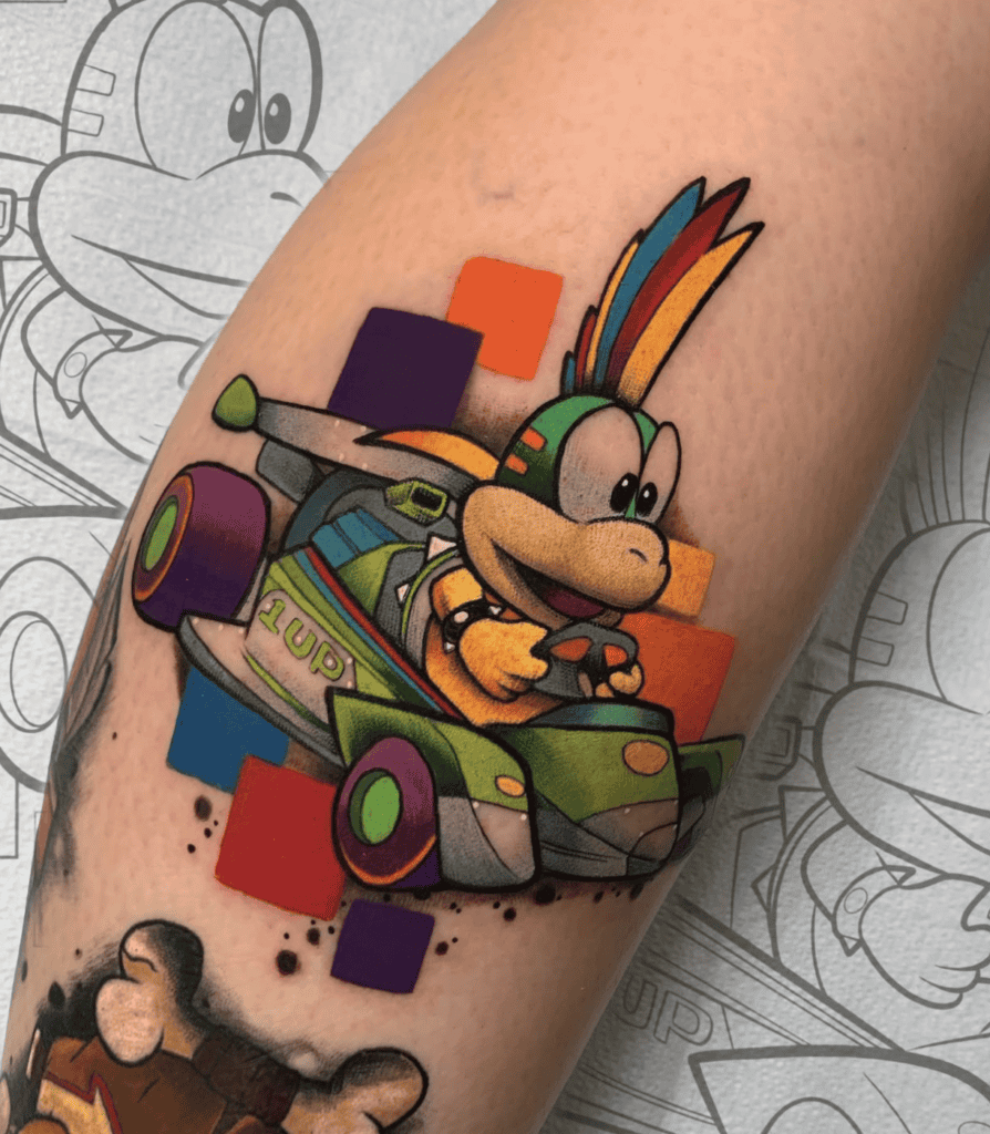 Koopalings Lemmy Super Mario Tattoo