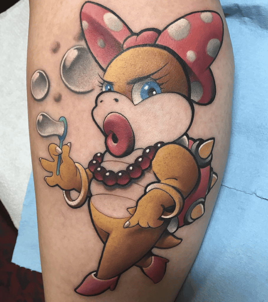 Koopalings Wendy Super Mario Tattoo