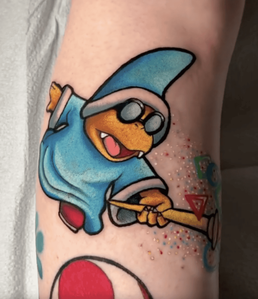 Kamek Spell Super Mario Tattoo