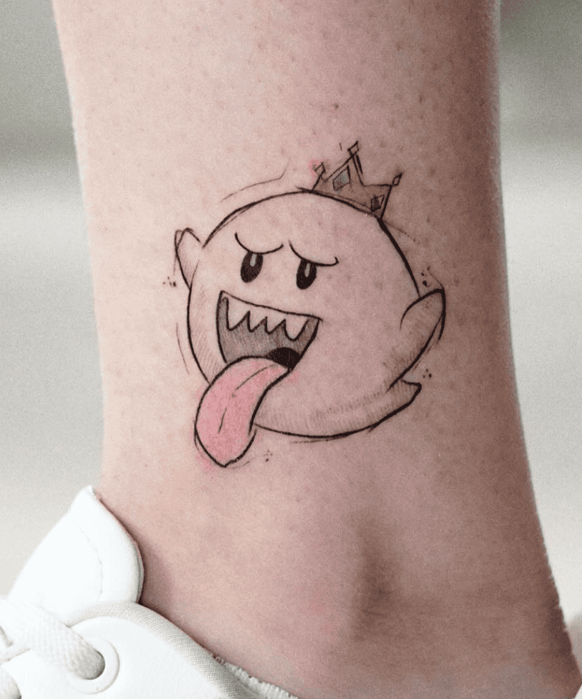 King Boo Super Mario Tattoo