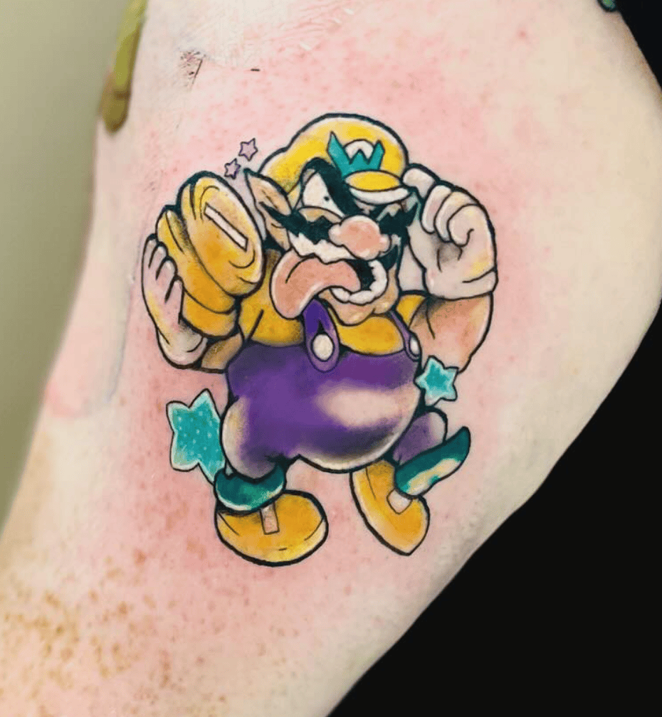 Wario Coin Super Mario Tattoo