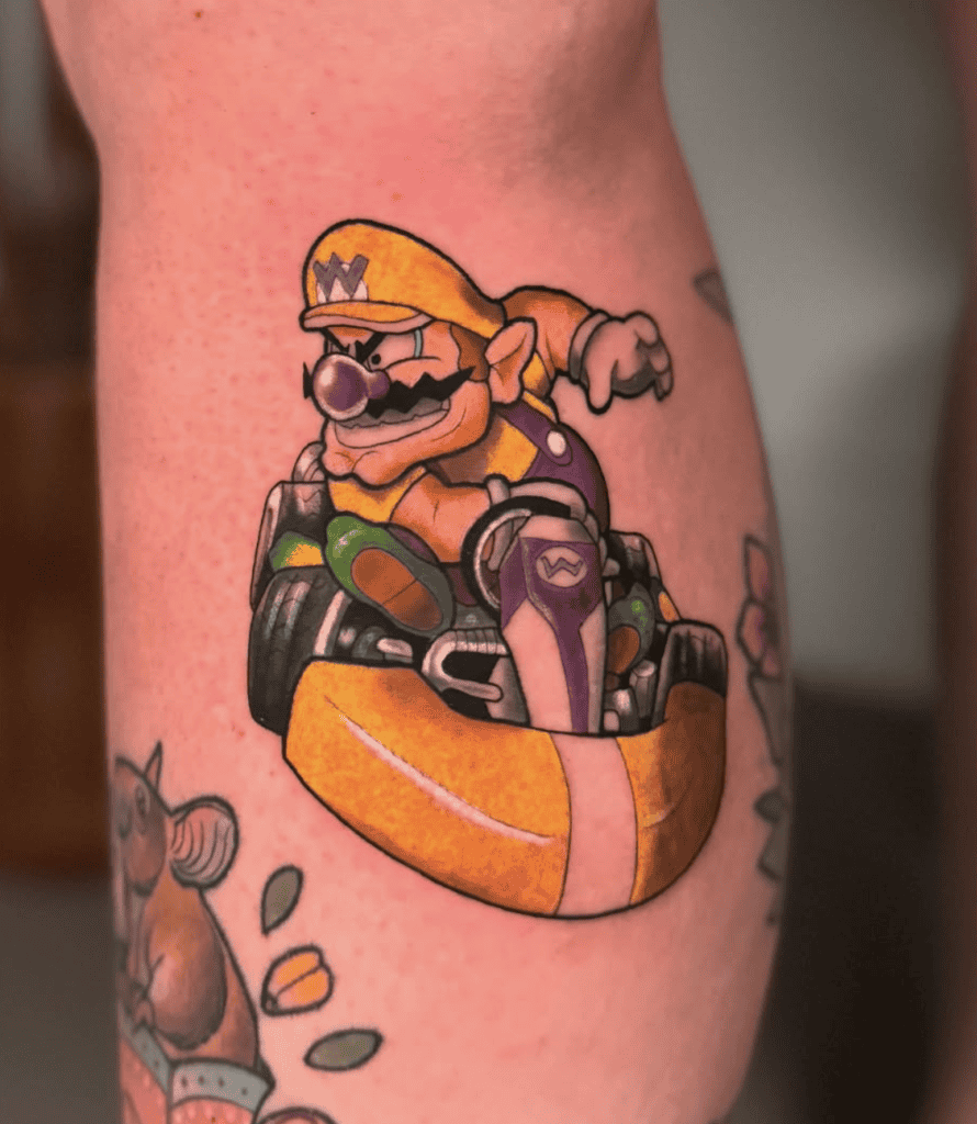 Wario Super Mario Tattoo