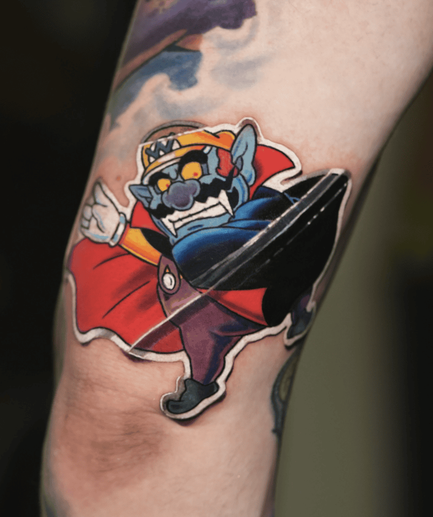 Wario Vampire Super Mario Tattoo