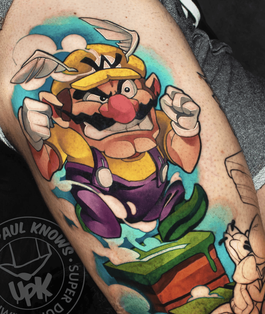 Wario Wings Super Mario Tattoo