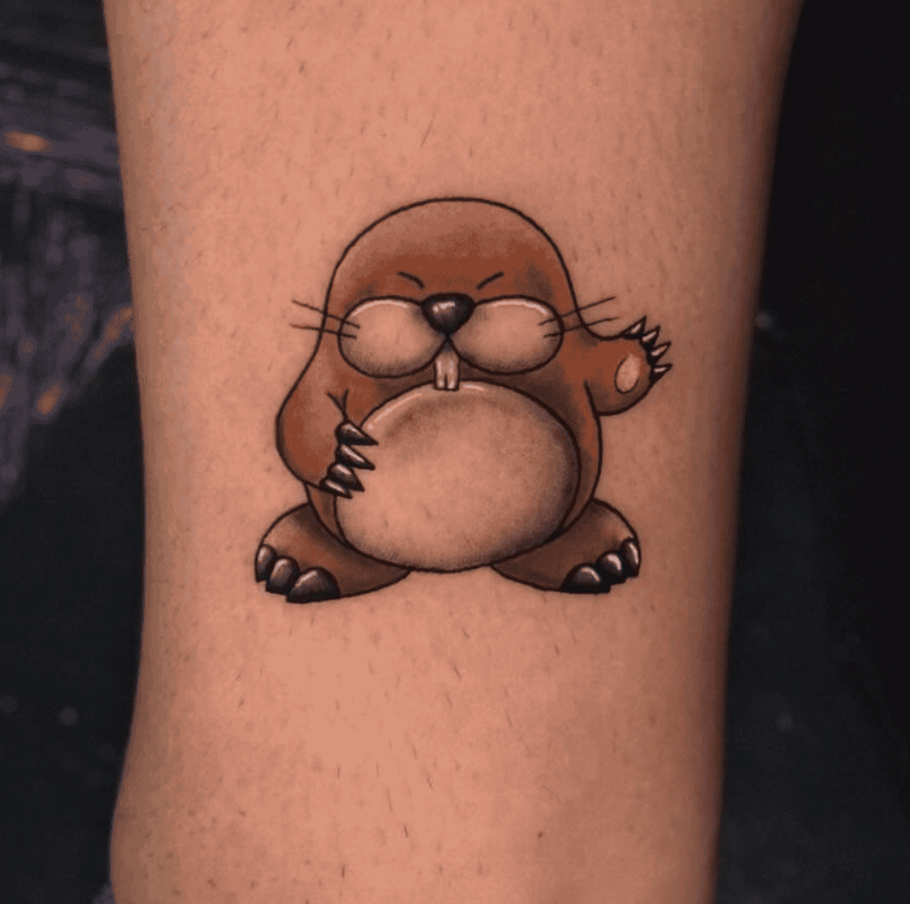 Monty Mole Super Mario Tattoo