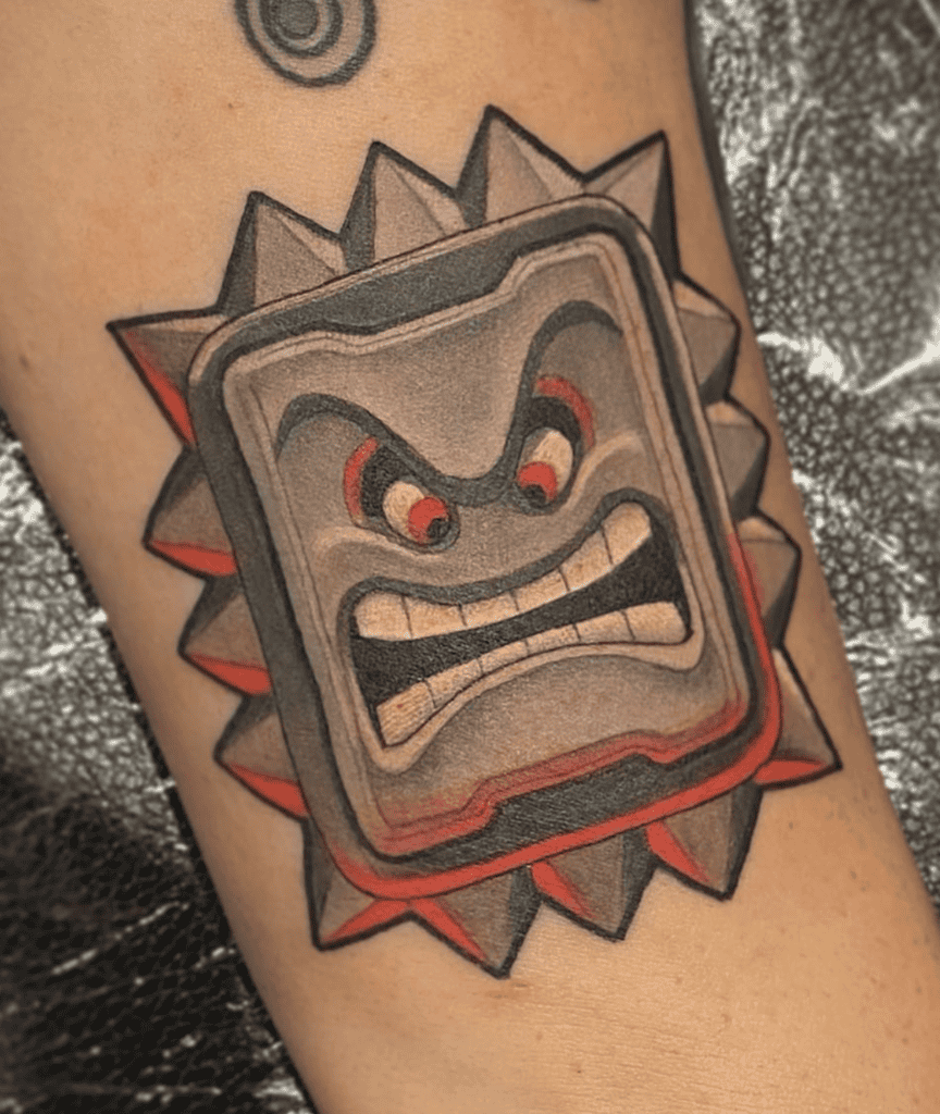 Thwomp Super Mario Tattoo