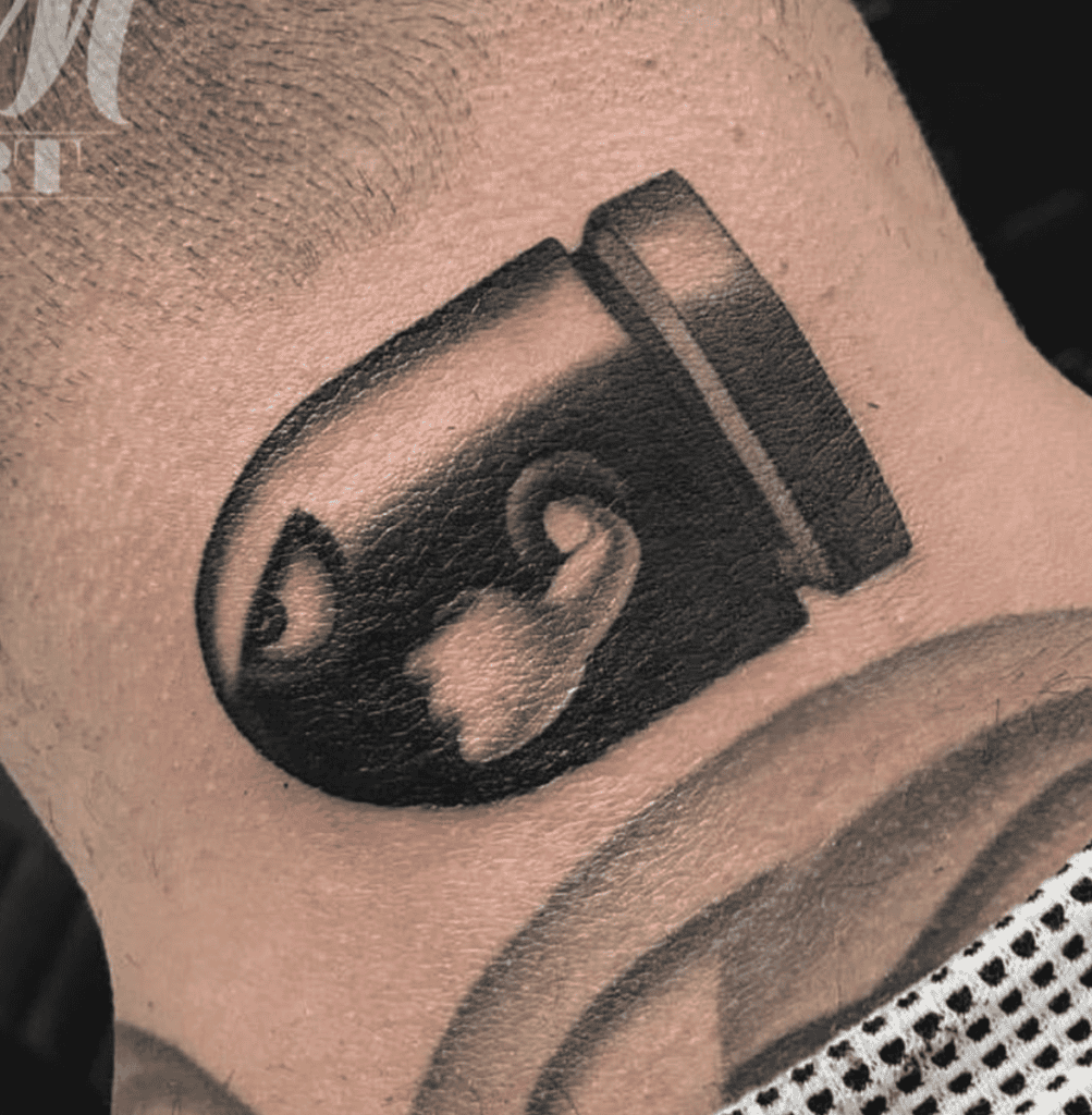 Bullet Bill Charge Super Mario Tattoo