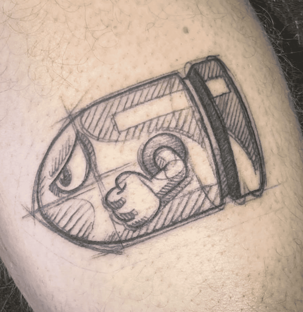 Bullet Bill Sketch Super Mario Tattoo
